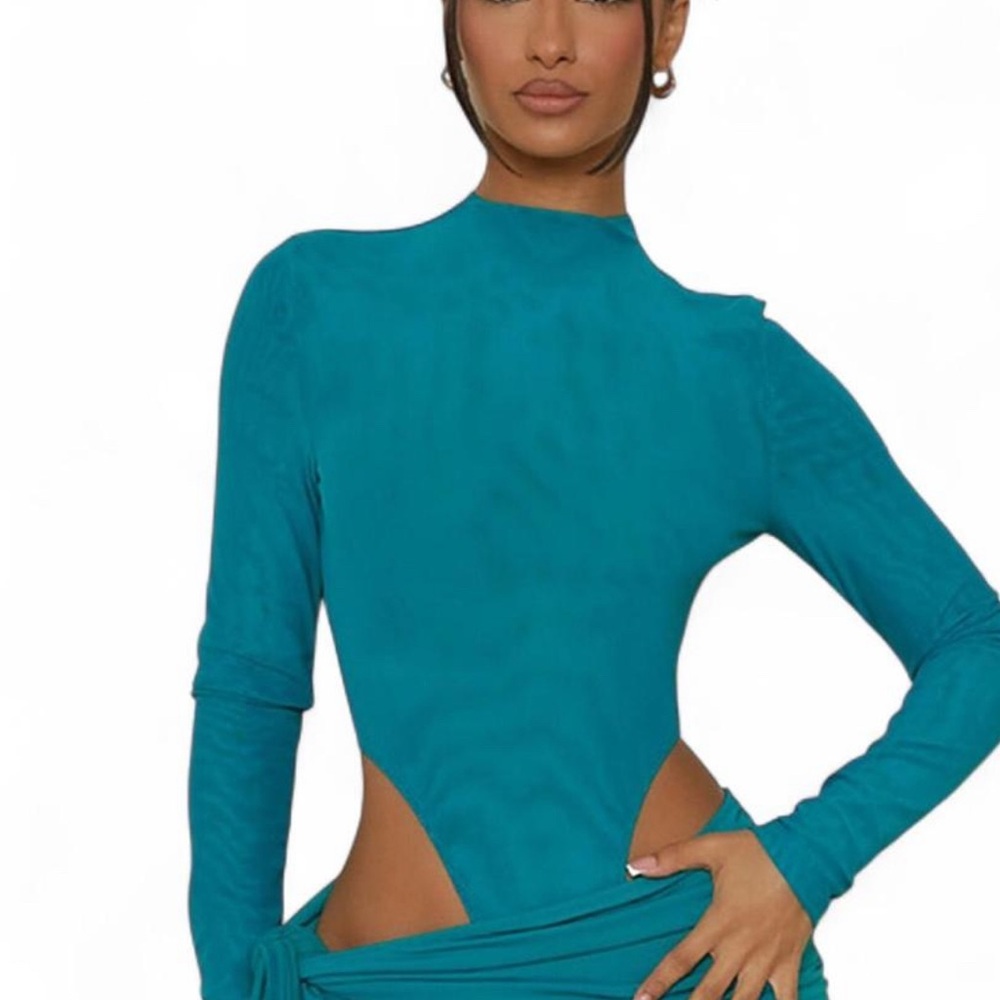 Marsthelabel Teal Long Sleeve Women's Top